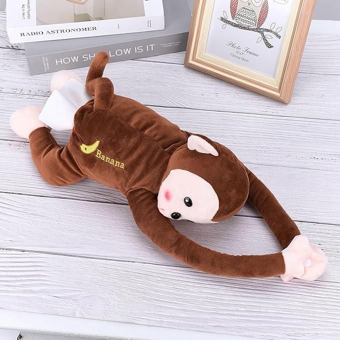 ChuckleMonkey™ Plush Tissue Box Holder