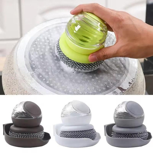 ScrubZap™ – One-Touch Liquid Soap Dispenser Brush
