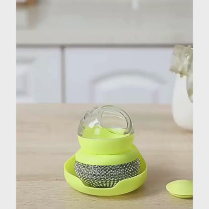 ScrubZap™ – One-Touch Liquid Soap Dispenser Brush